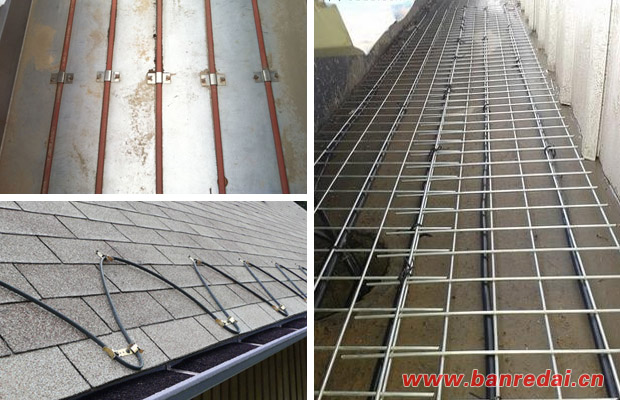 屋頂、天溝電伴熱系統安裝